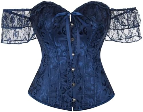 SOUGAO Vintage Corset Top Classic Overbust Bustier Waist Taming